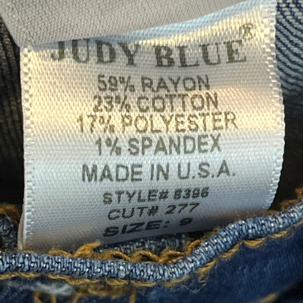 Judy Blue Size 9 / 29 High Waist Flare Bell Bottom Jeans Blue Denim Boho Gypsy - Picture 9 of 11